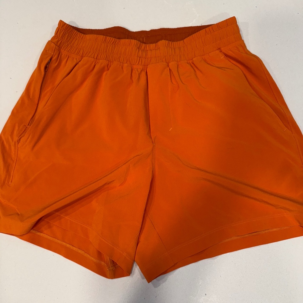 Lululemon Men's Pace Breaker 5" Shorts - S, Rinsed Mandarin